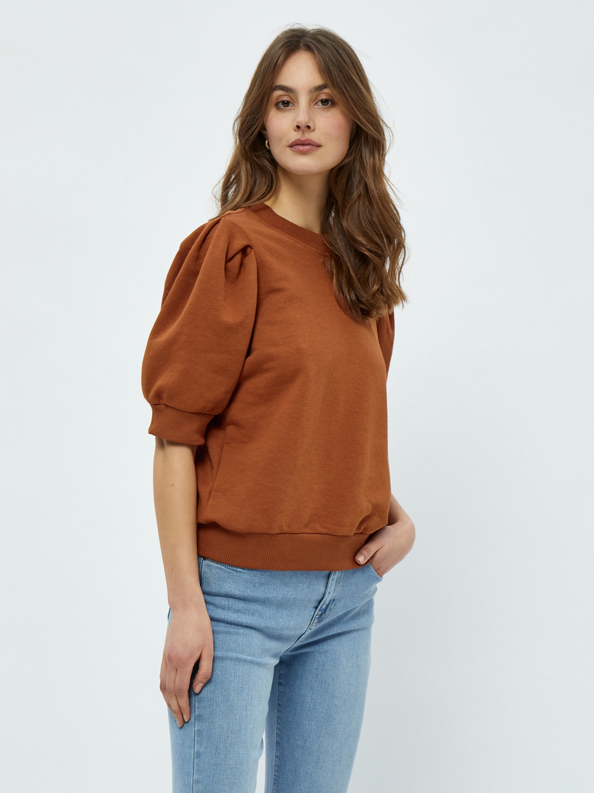 minus - Sweatshirt 'Mika' em castanho