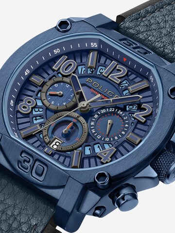 POLICE Analoog horloge 'Norwood' in Blauw