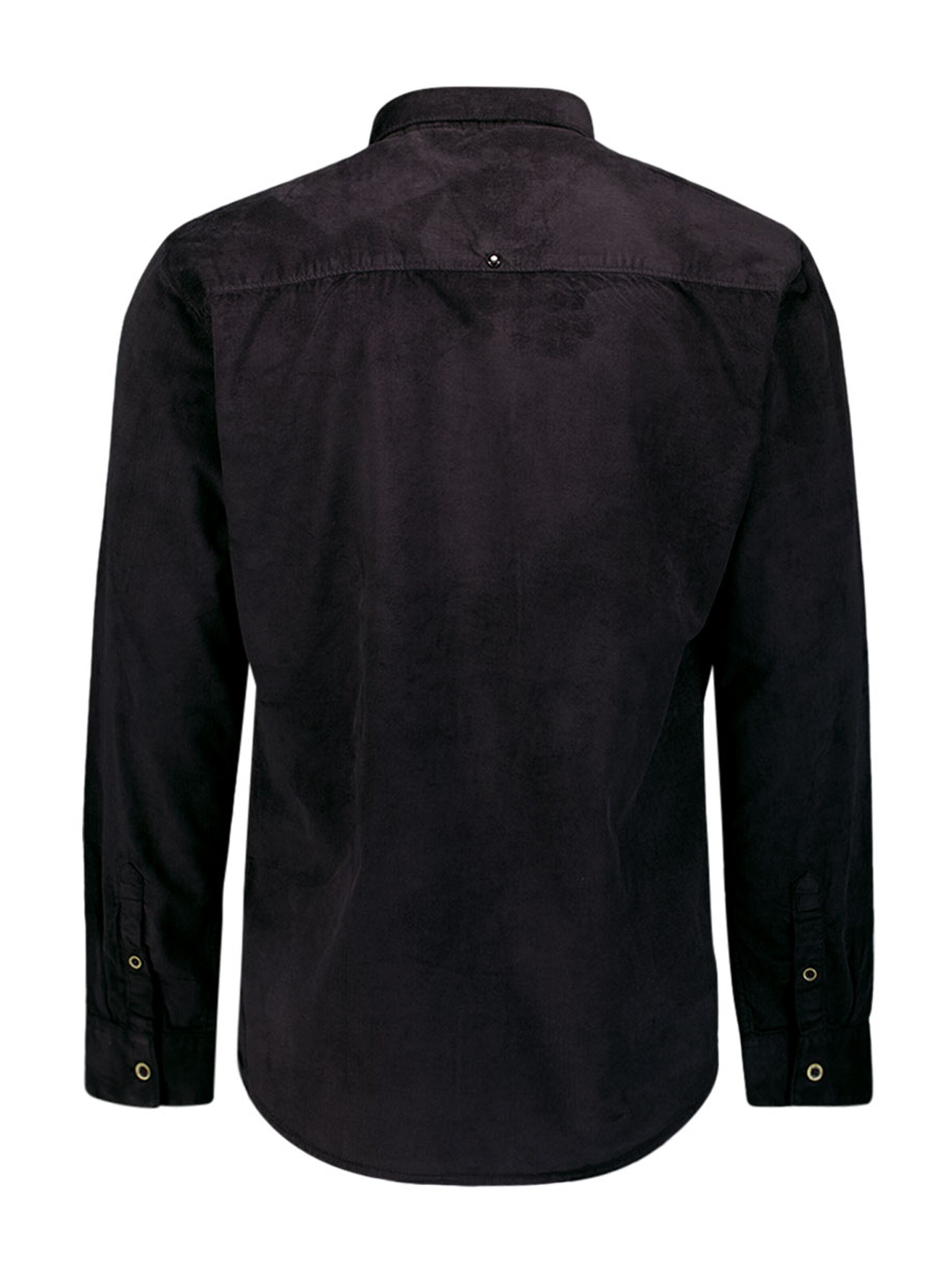 No Excess Regular fit Button Up Shirt in Black: back