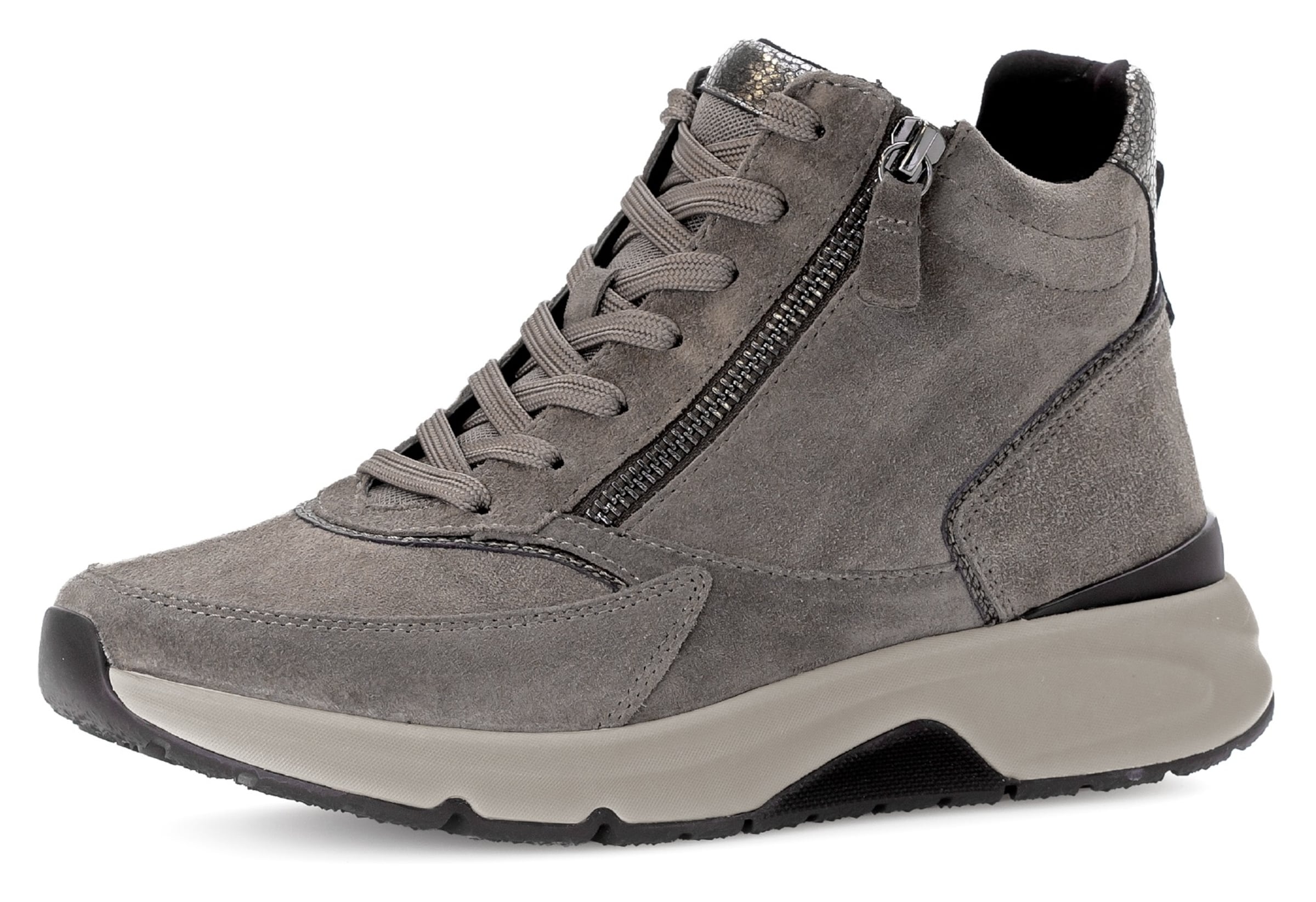 Gabor Rollingsoft Sneaker in Grau: Vorderseite