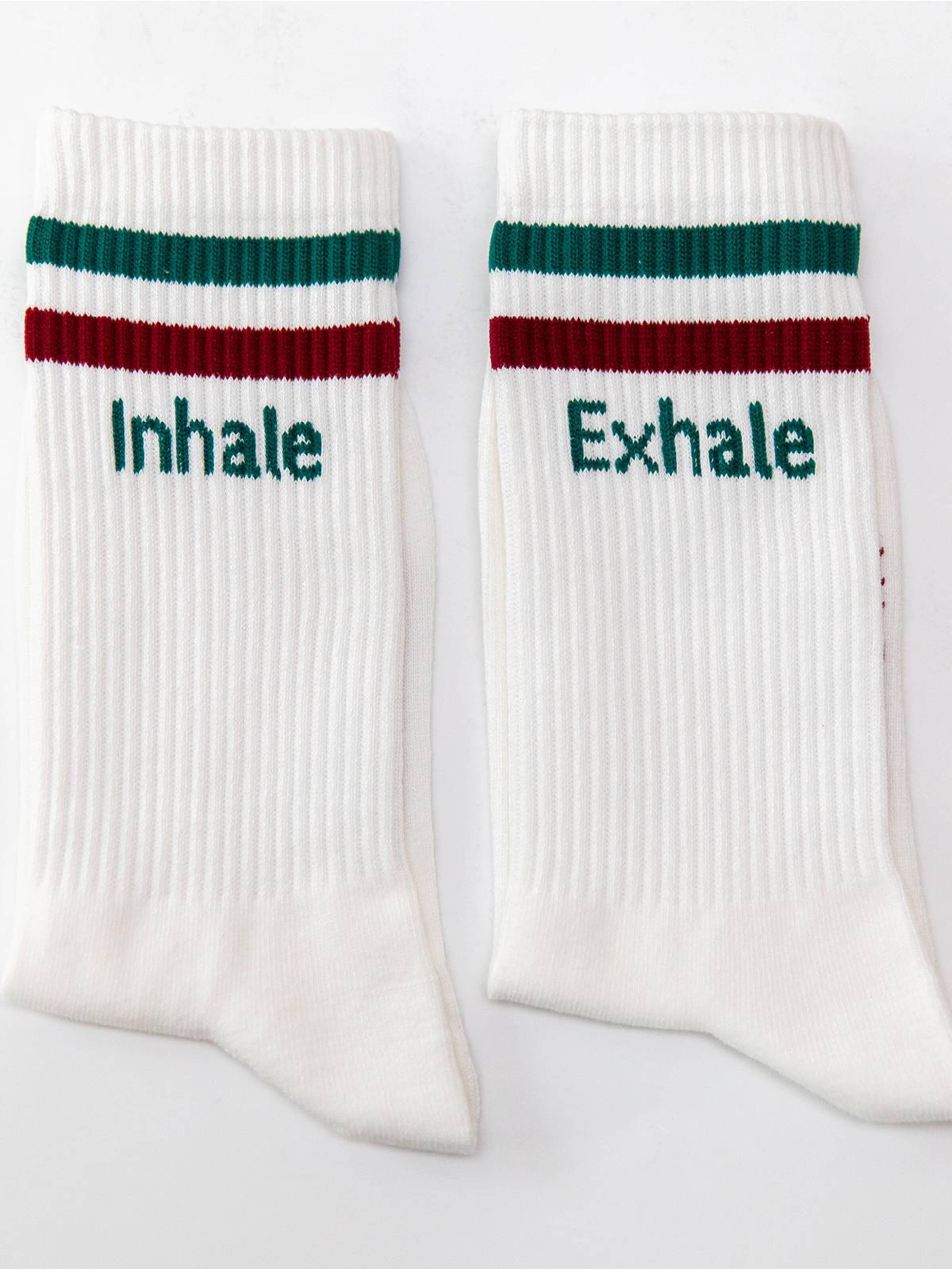 Divasya Socks 'Inhale Exhale' in Red