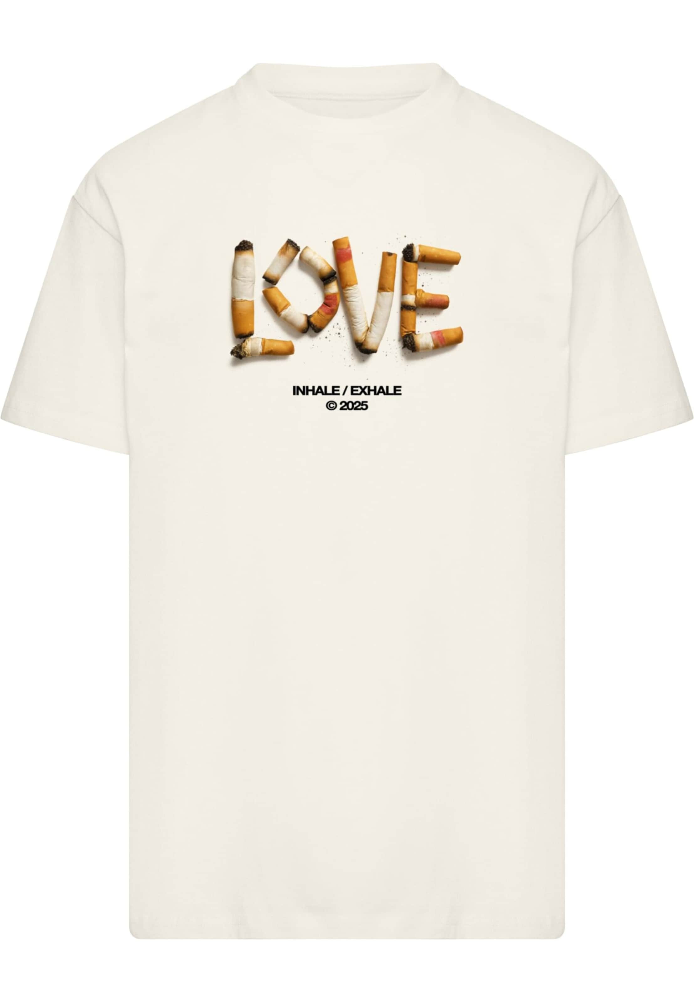 MT Upscale Koszulka 'Inhale' w kolorze beżowy: przód