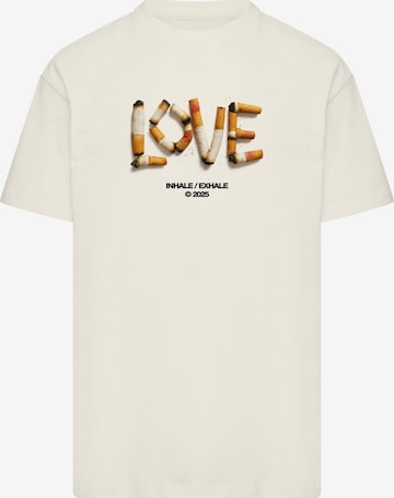 MT Upscale Tričko 'Inhale' – béžová: přední strana