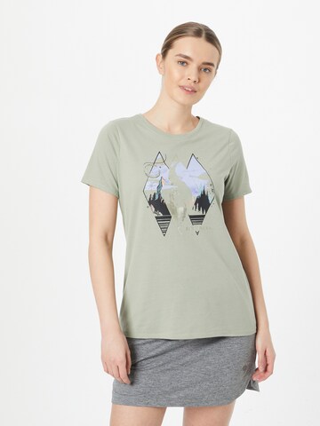Skechers Performance - Camiseta funcional 'Mountain Scape' en verde: frente