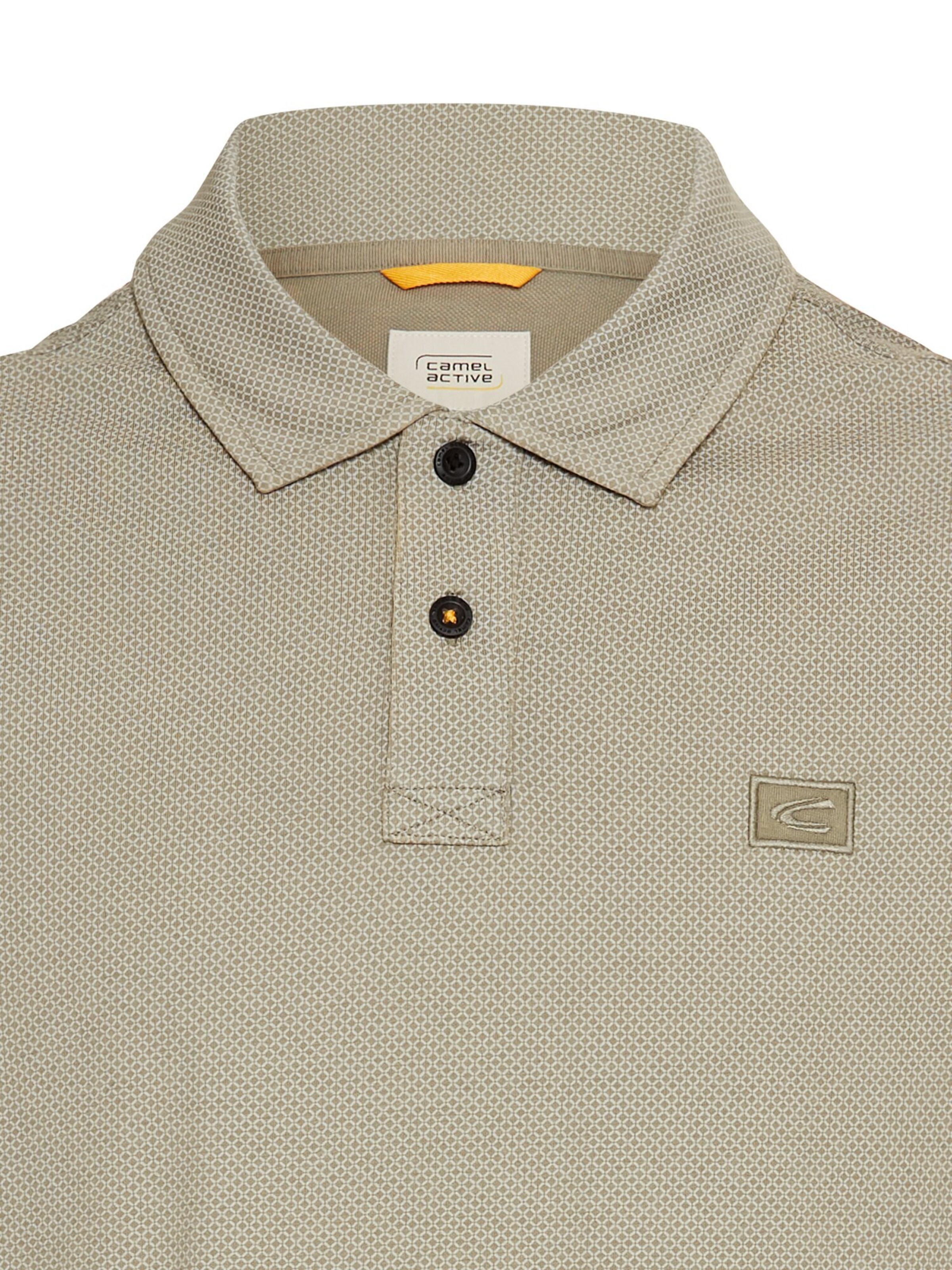 CAMEL ACTIVE Kurzarm Poloshirt aus reiner Baumwolle in Grün