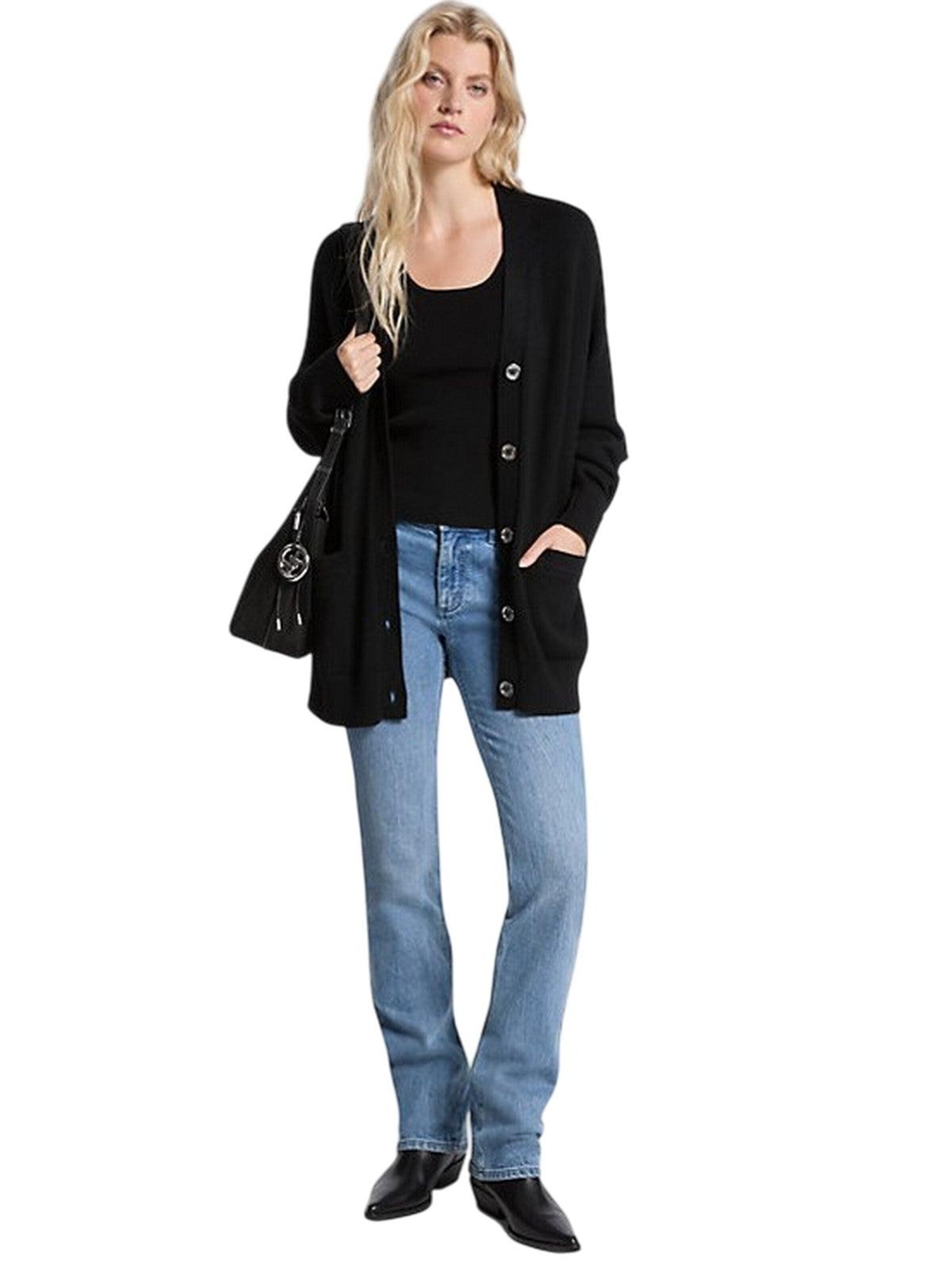 Michael Kors Strickjacke‌‌‌‌‌‌‌‌ in Schwarz: Vorderseite