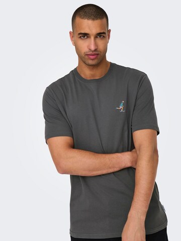 T-Shirt 'ONSABE' Only & Sons en gris