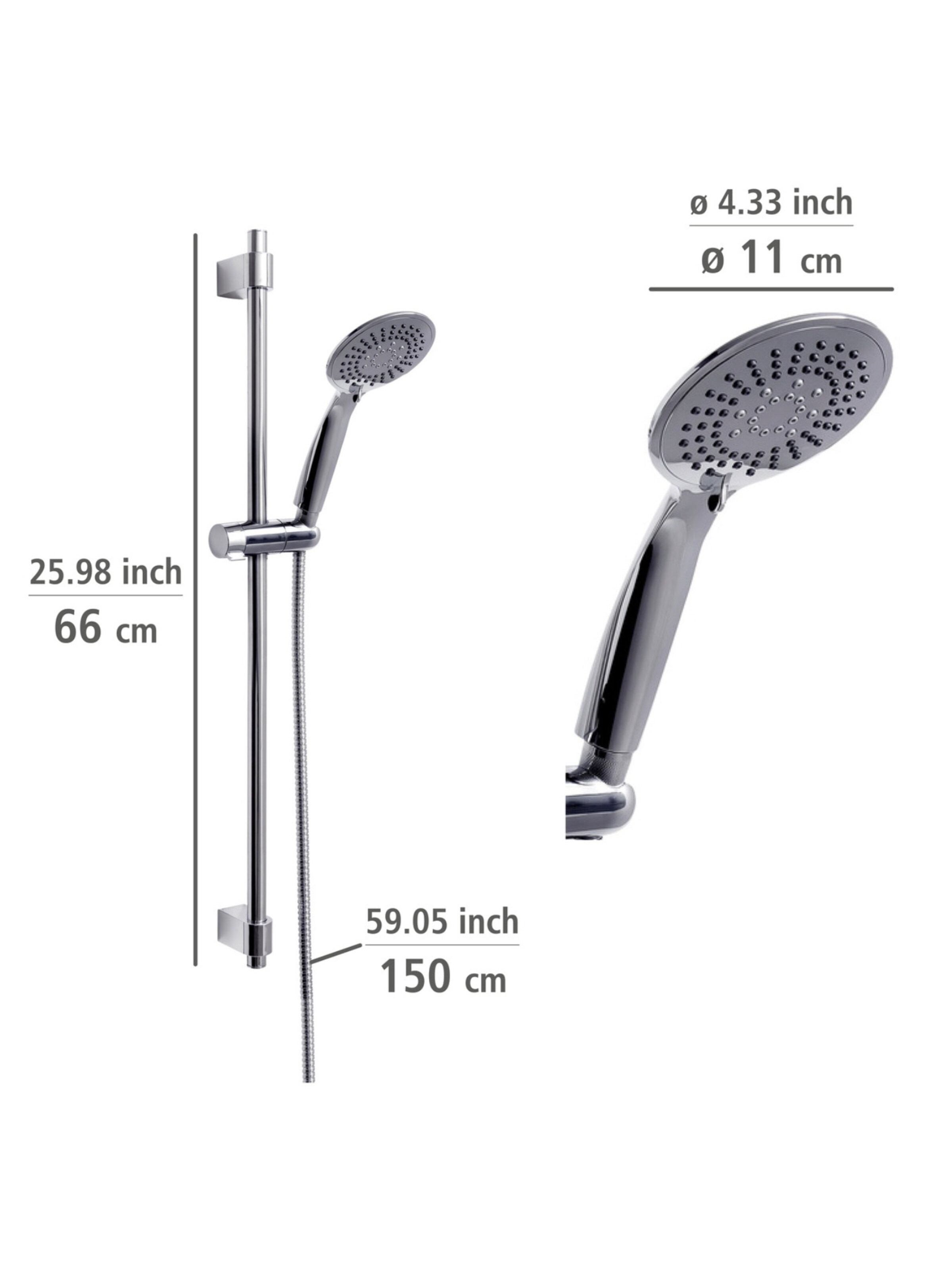 Wenko Shower Accessories 'Young' in Silver
