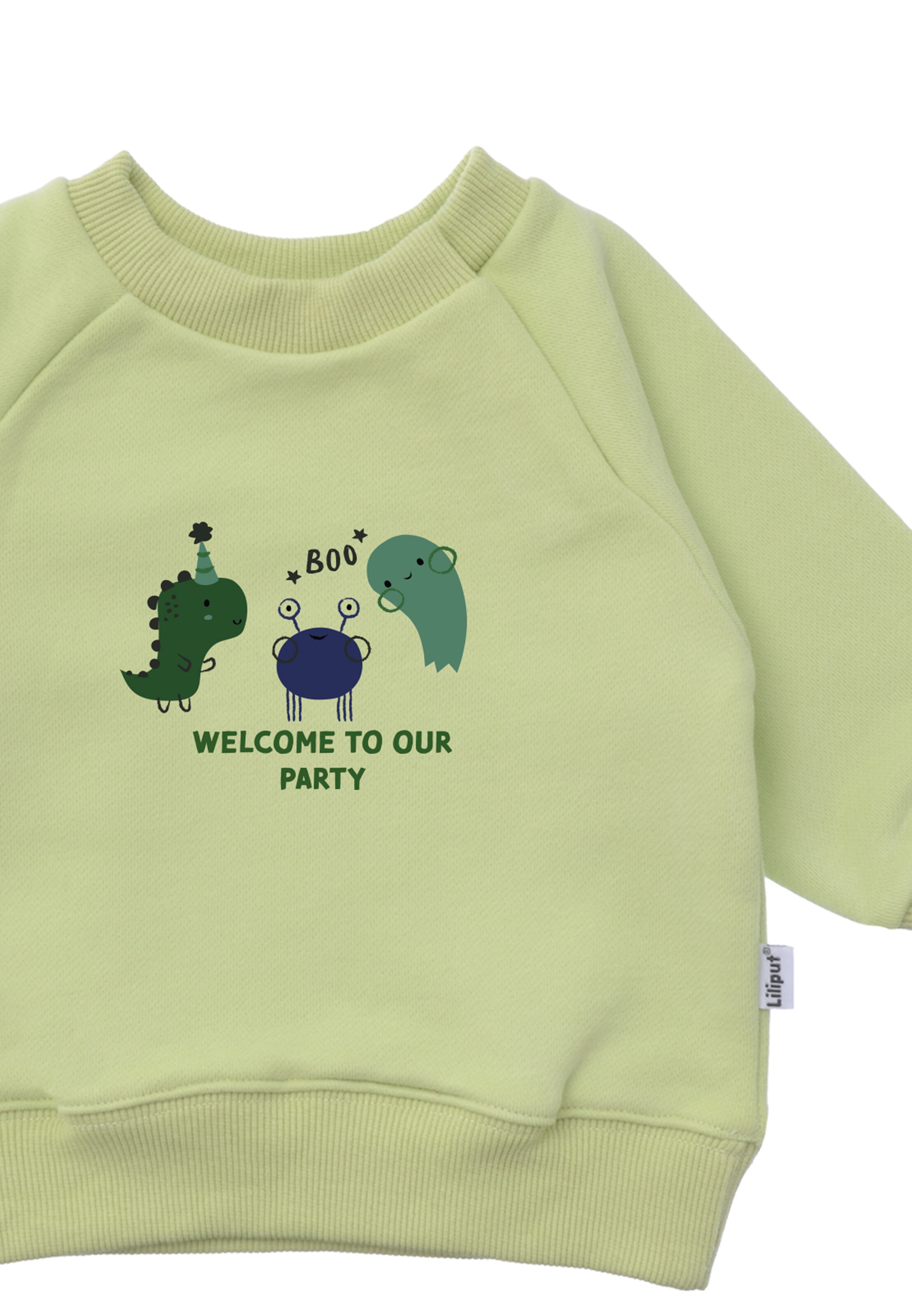 LILIPUT Sweatshirt 'Halloween Partycrew' in Green