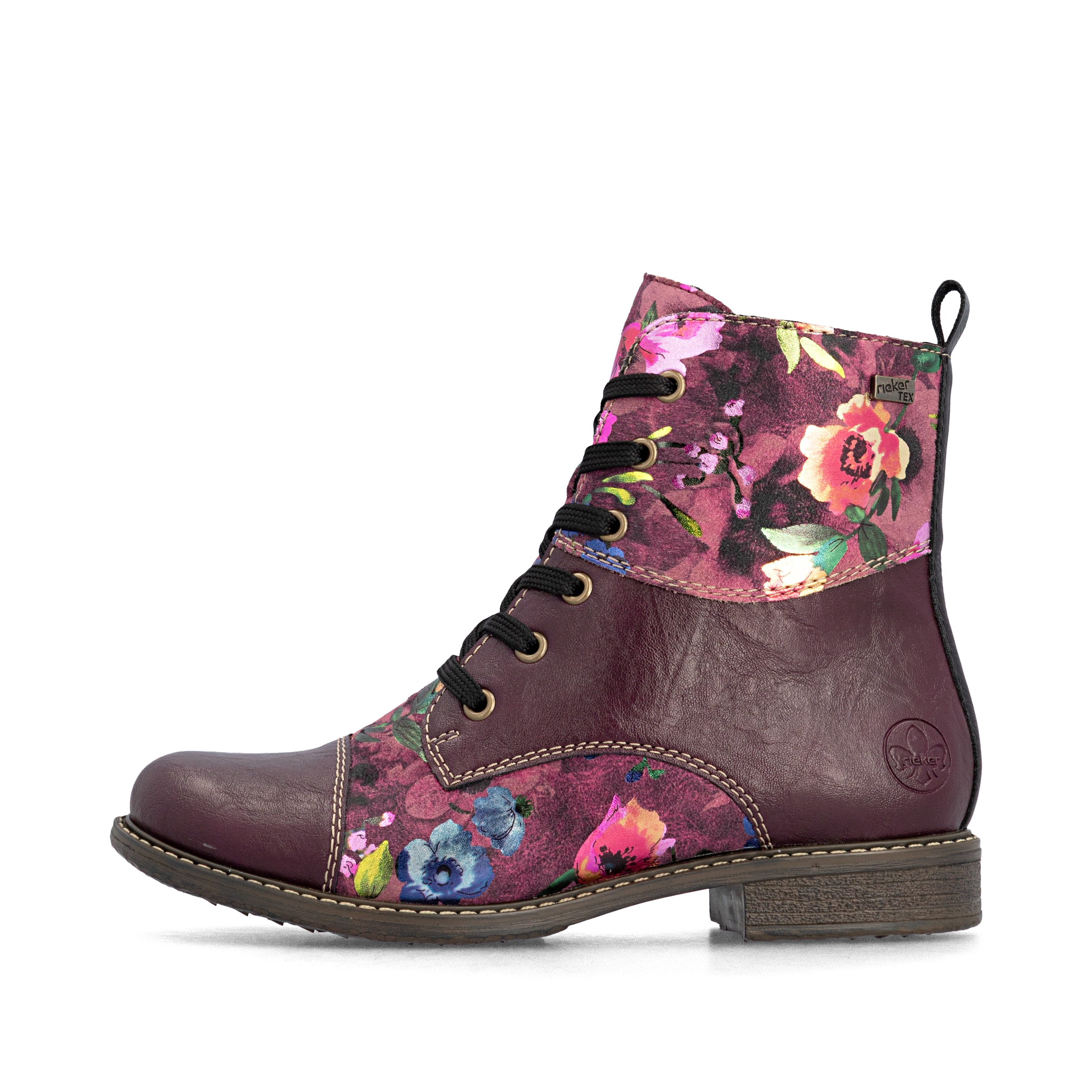 Bottes à lacets Rieker en rouge