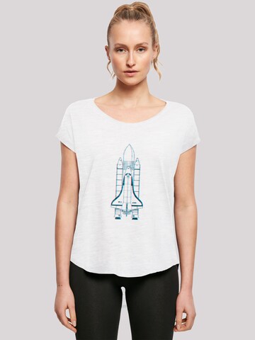 T-shirt 'NASA Space Shuttle Enterprise Two Tone' F4NT4STIC en blanc : devant