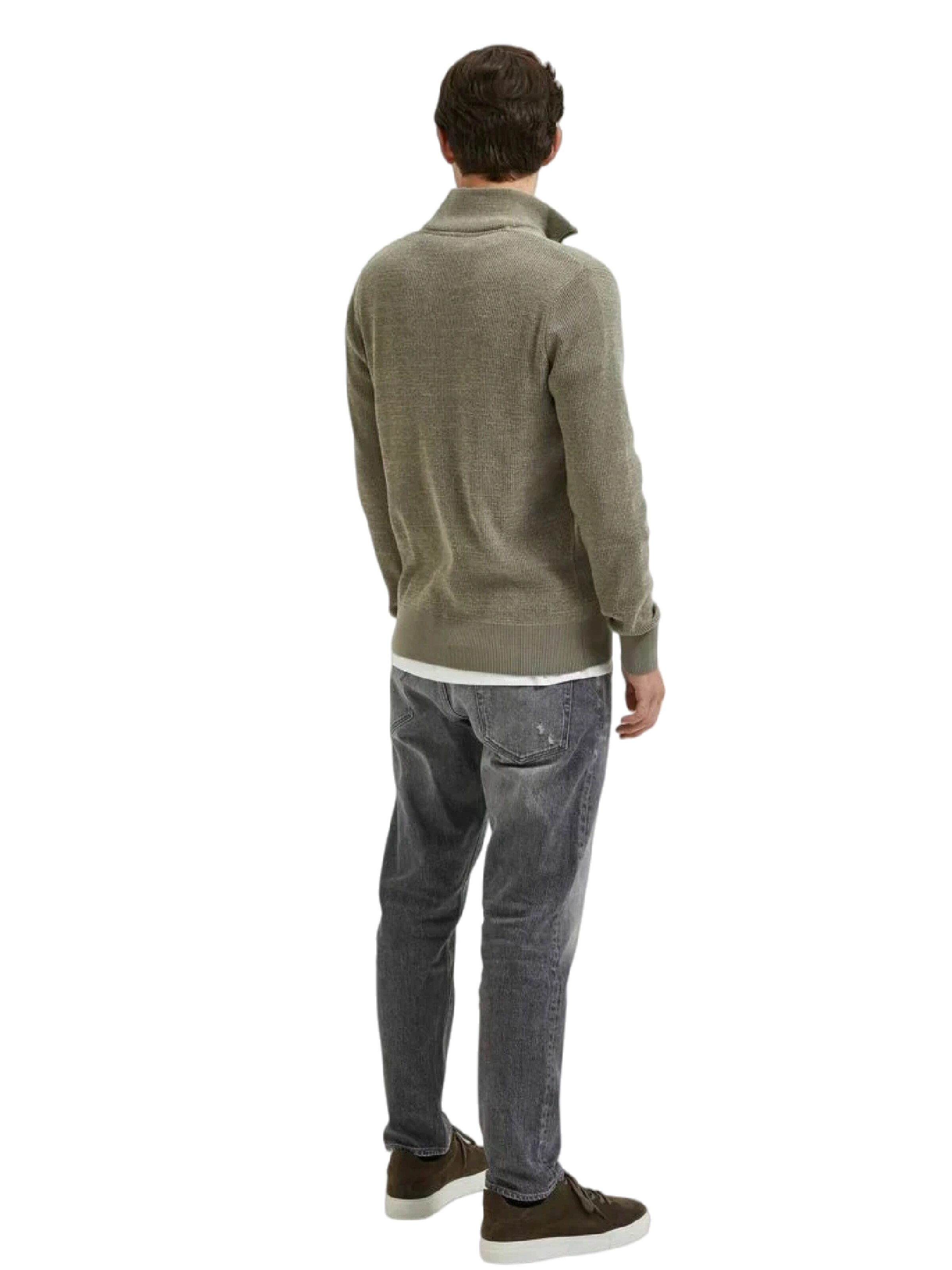 Pulover 'Nico' de la SELECTED HOMME pe gri