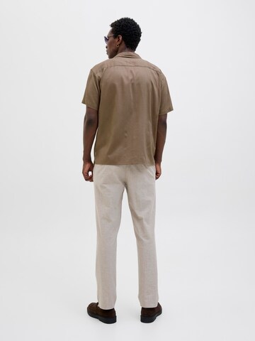 JACK & JONES Comfort fit Overhemd in Bruin