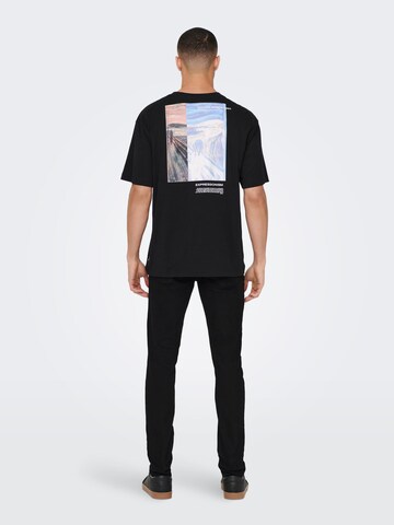 Only & Sons Shirt 'ART' in Black