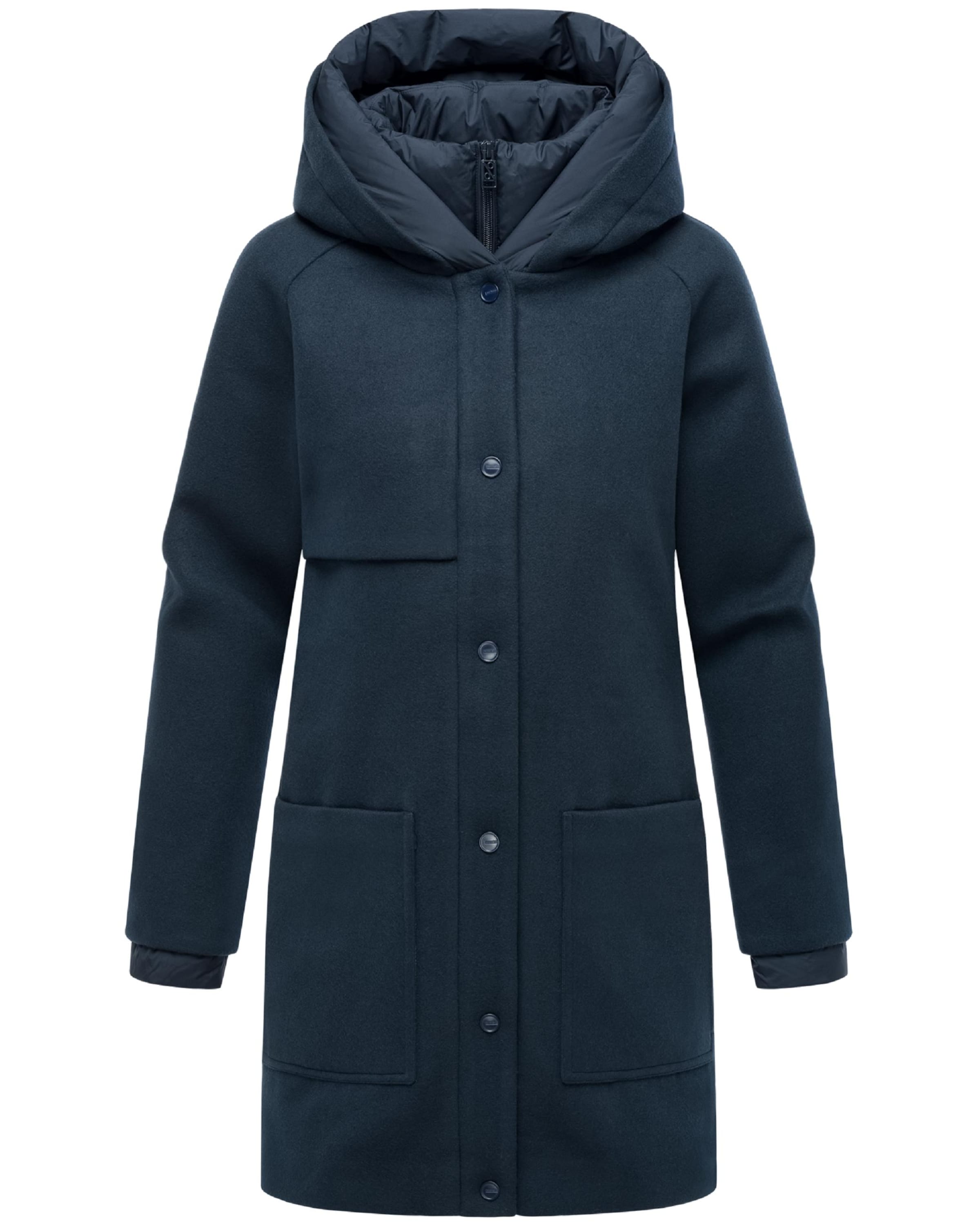 NAVAHOO Зимно палто 'Flauschwunder 14' в синьо: отпред