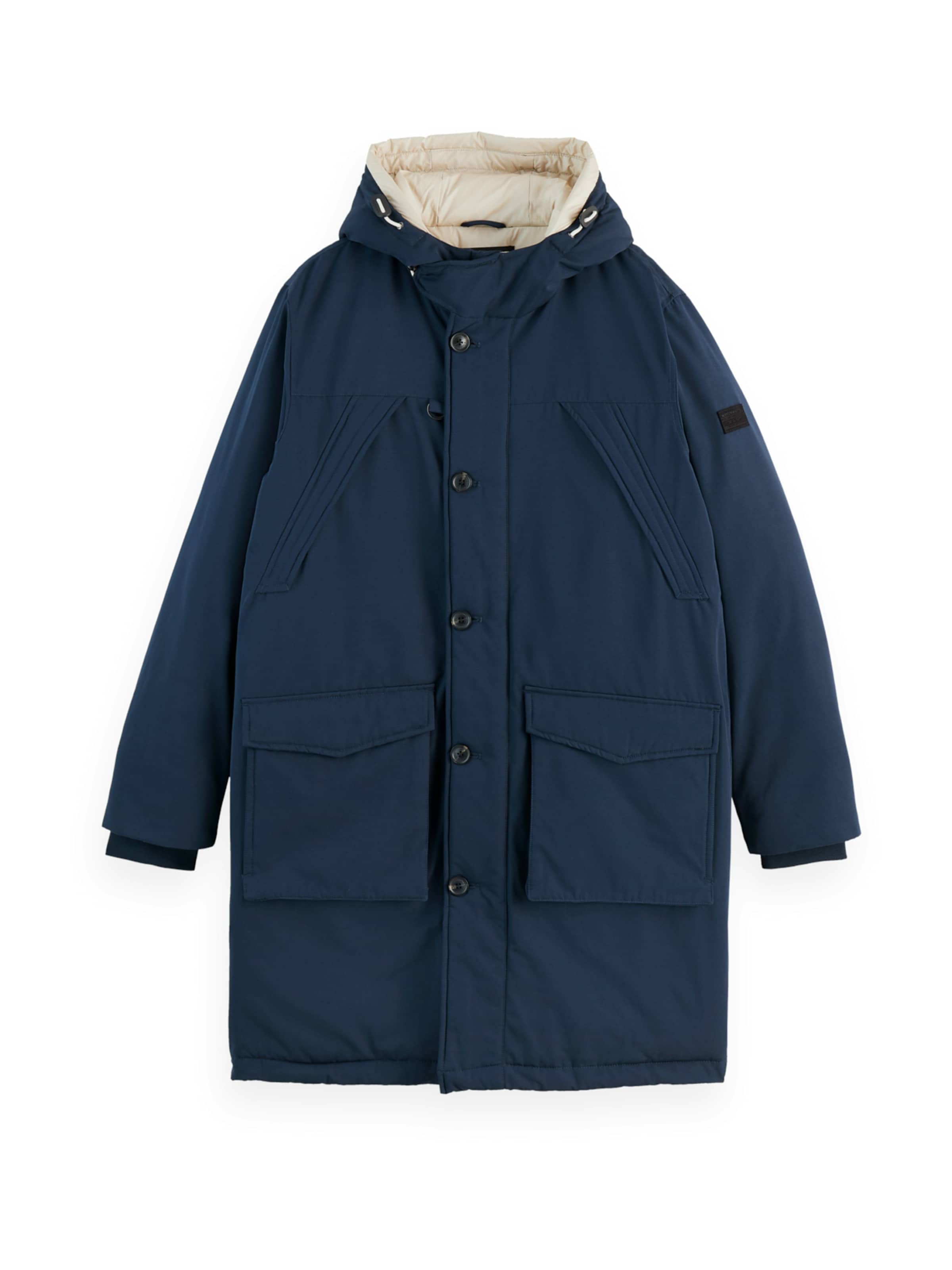 SCOTCH & SODA Overgangsfrakke 'HERITAGE' i blå: forside