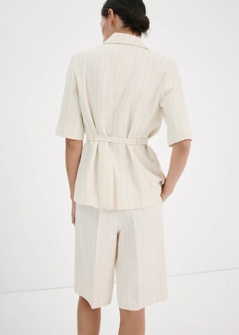 MANGO Regular Pleated Pants 'Aargelia' in Beige