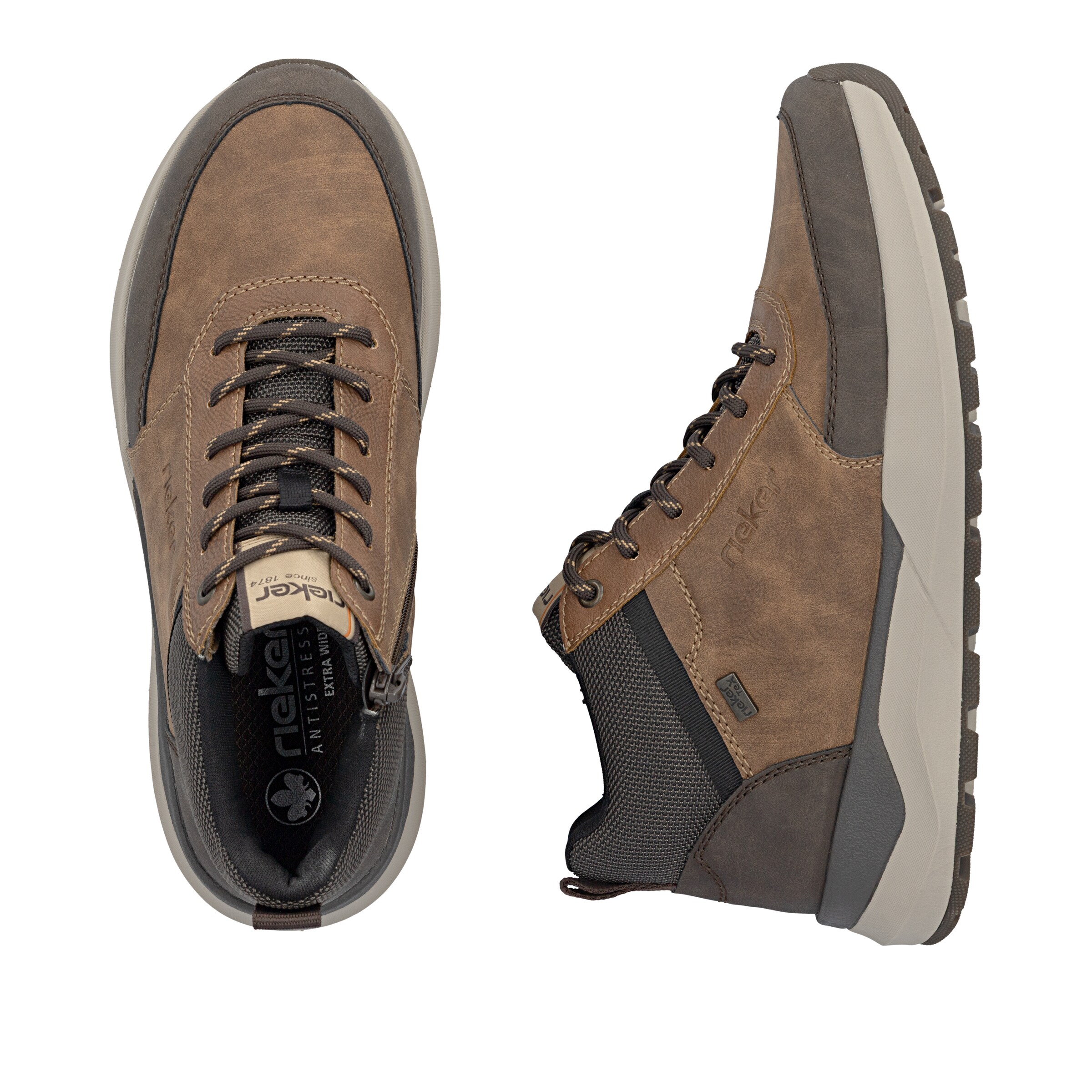 Bottines à lacets Rieker en marron