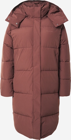 Palton de iarnă de la mazine pe maro: față