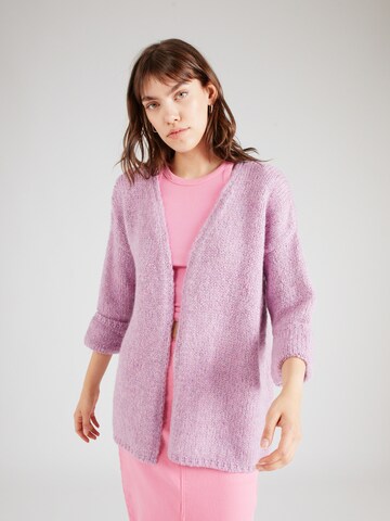MORE & MORE Knit Cardigan in Purple: front