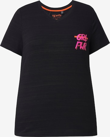 Ulla Popken Shirt in Zwart: voorkant