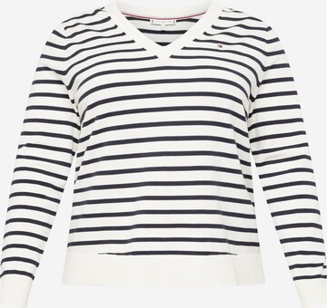 Tommy Hilfiger Curve Trui in Wit: voorkant