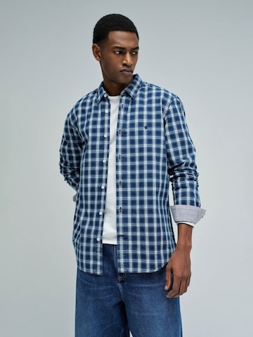 Salsa Jeans Regular fit Overhemd in Blauw: voorkant