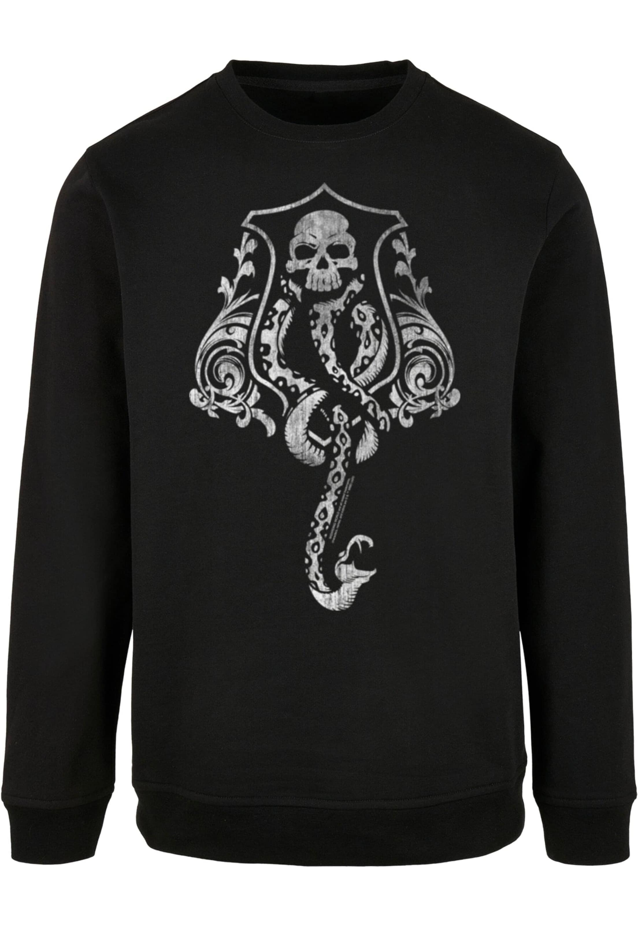 ABSOLUTE CULT Sweatshirt 'Harry Potter - Dark Mark Crest' in Black: front