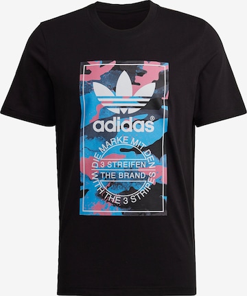 ADIDAS ORIGINALS Тениска 'Graphic Camo' в черно: отпред