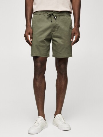 MANGO MAN Normální Chino kalhoty 'REY' – zelená: přední strana