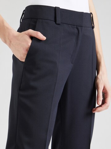 HUGO Regular Trousers with creases 'Hetana' in Blue