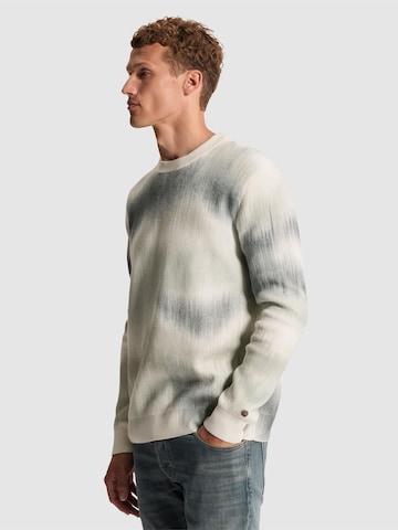 Pull-over 'Pullover with allover print and texture' CAST IRON en beige