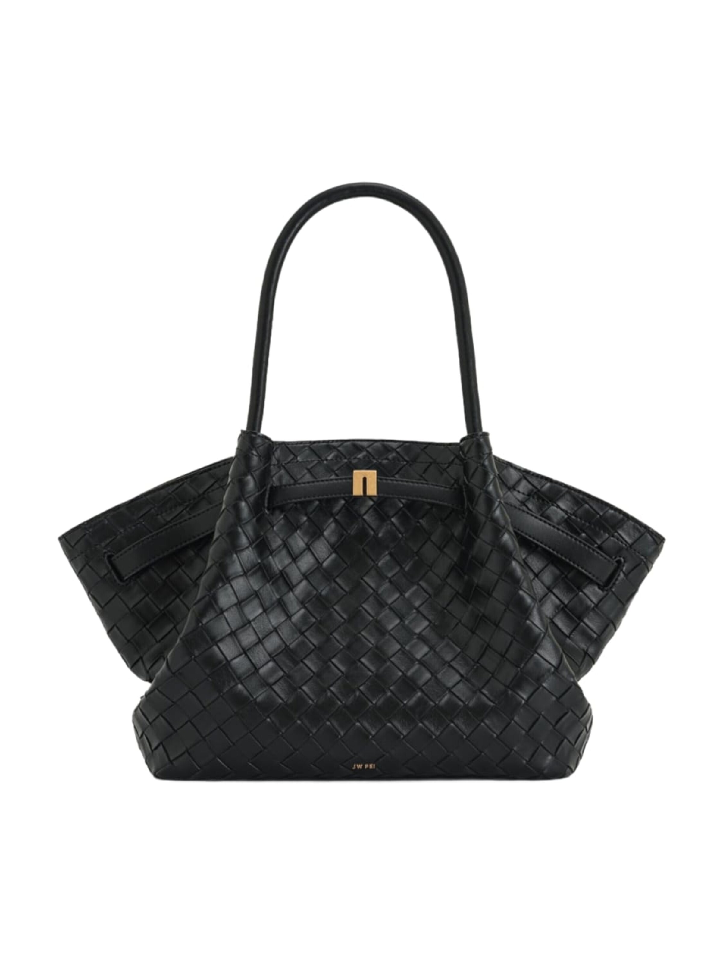 JW PEI - Shopper 'JW PEI Cabas / Shopping Hana Medium Woven Black' en negro: frente