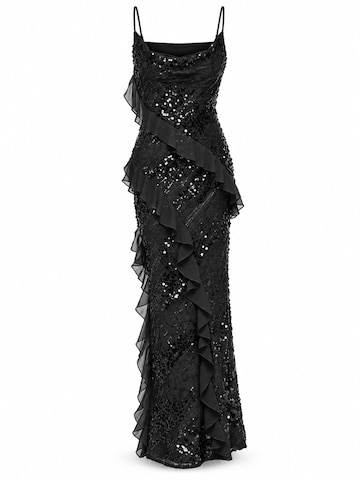 Ombre Abendkleid in Schwarz: Vorderseite