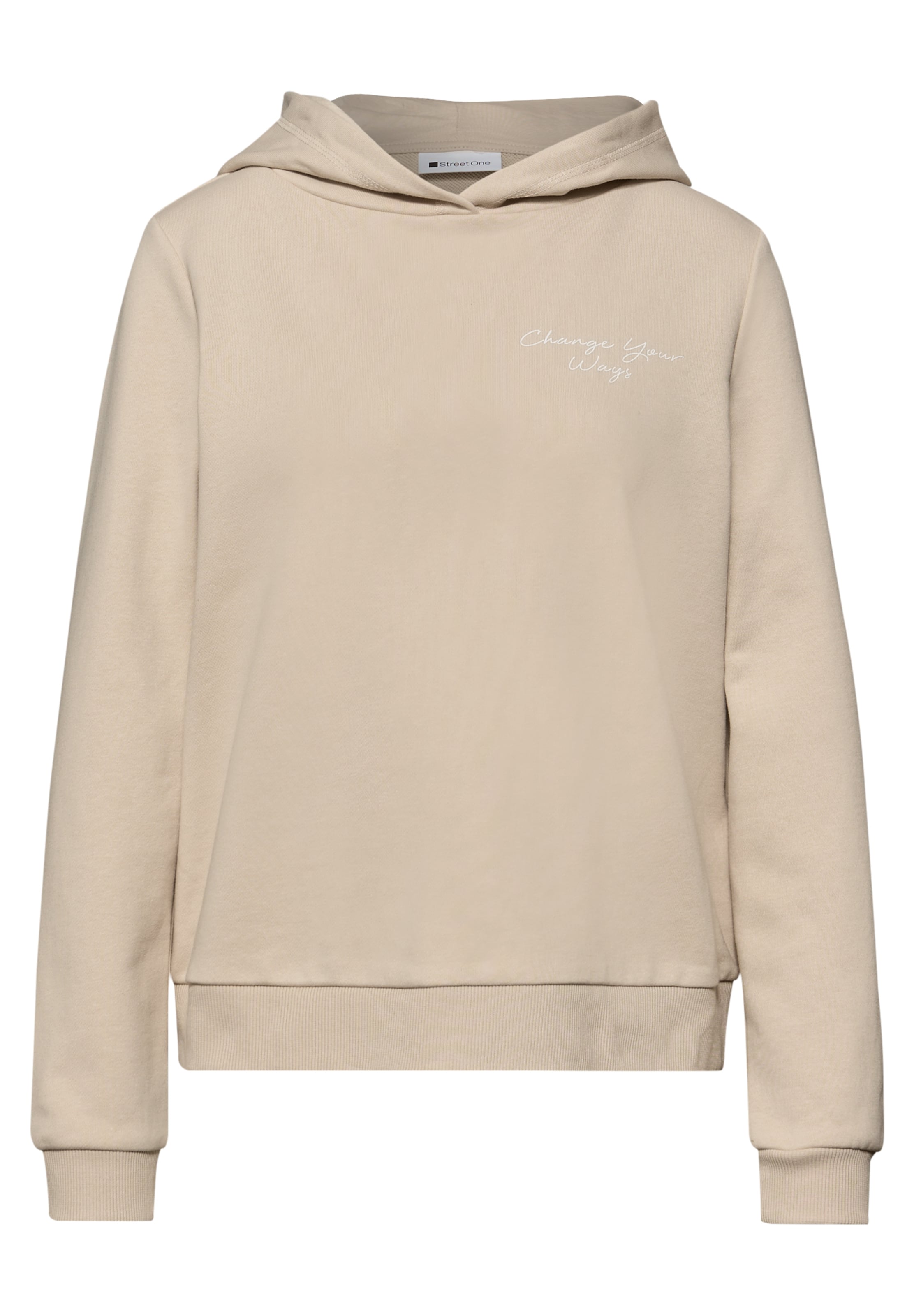 STREET ONE Sweatshirt in Beige: front