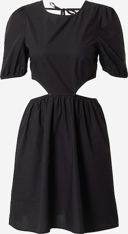 Monki Καλοκαιρινό φόρεμα σε μαύρο: μπροστά