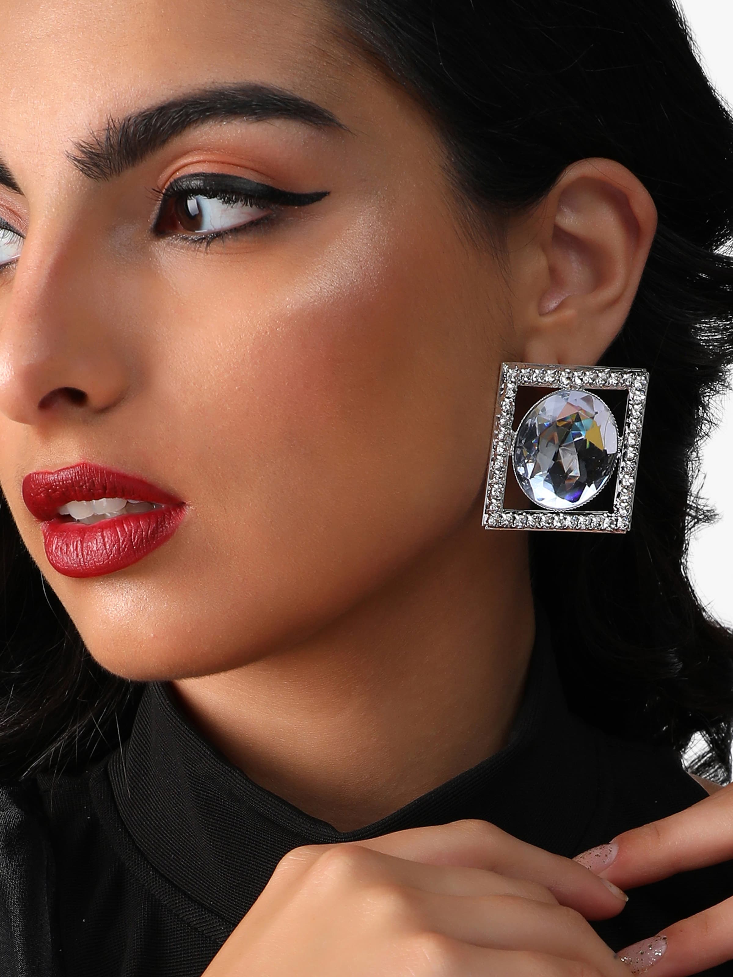 SOHINaušnice 'Rashid' - srebro boja: prednji dio