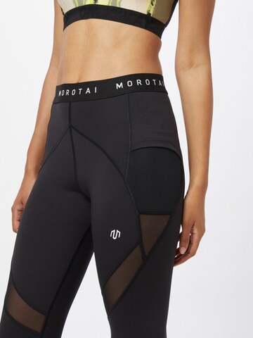 MOROTAI Skinny Sporthose 'Naka' in Schwarz