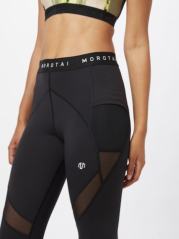 MOROTAI Skinny Spodnie sportowe 'Naka' w kolorze czarny