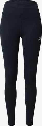 Skinny Pantaloni sport de la new balance pe negru: față