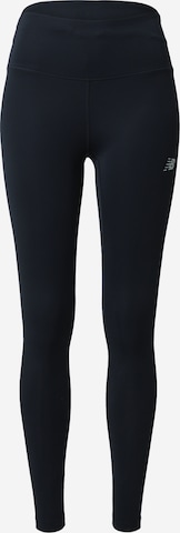 new balance Skinny Workout Pants in Black: front