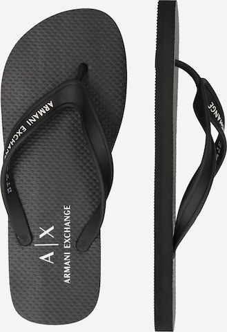 ARMANI EXCHANGE - Chinelos de dedo em preto