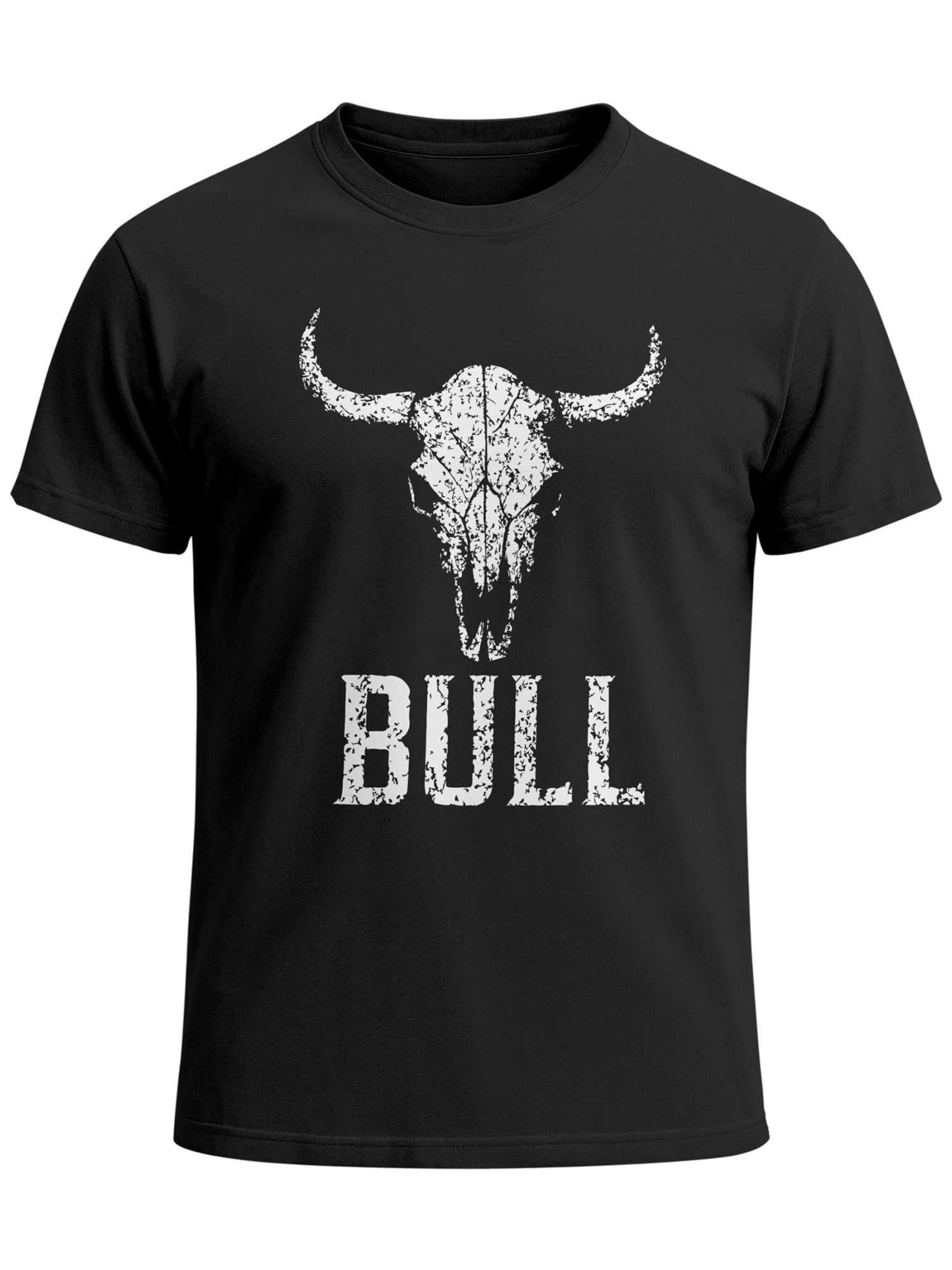 Neverless Shirt 'Bull'‌ in Schwarz: Vorderseite