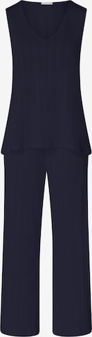 Hanro Pyjama ' Simone ' in Blauw: voorkant