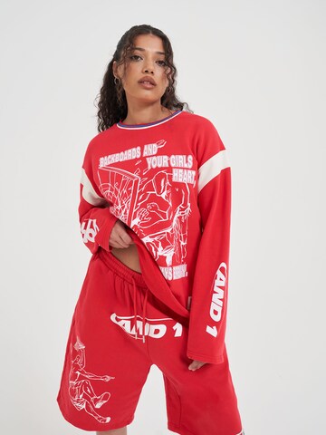 AND1 Bluzka sportowa w kolorze czerwony: przód