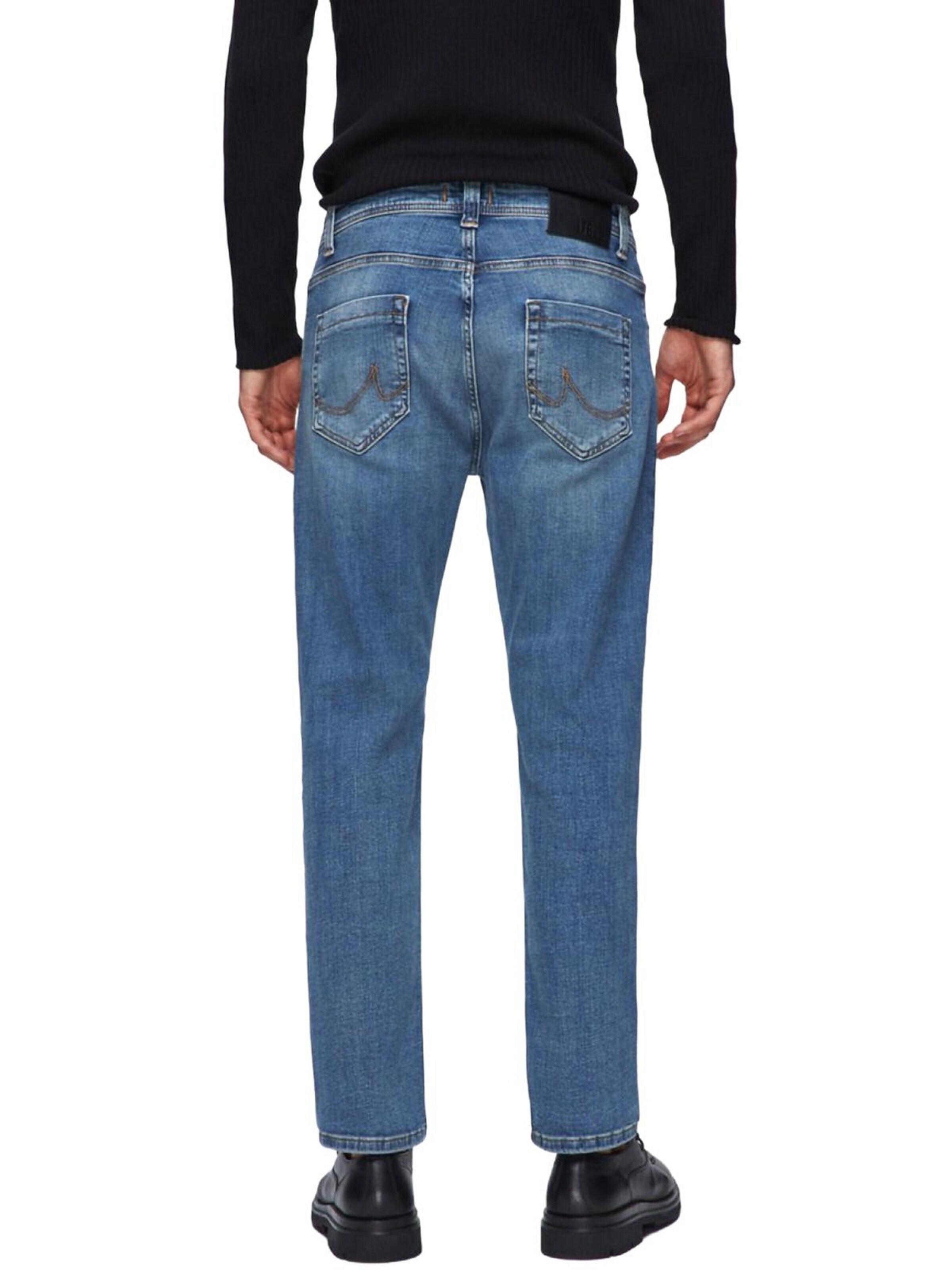 LTB Jeans - regular Vaquero 'LTB Jeans Hollywood Y Straight Leg Mid Waist Mid Indigo Jeanshose' en azul