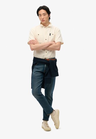 Superdry Regular fit Button Up Shirt in White
