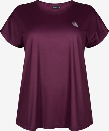 T-shirt 'ABASIC' Active by Zizzi en violet : devant