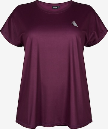 Active by Zizzi Shirts 'ABASIC' i lilla: forside