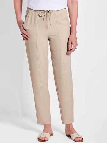 Loosefit Pantalon 'Sara' Goldner en beige : devant